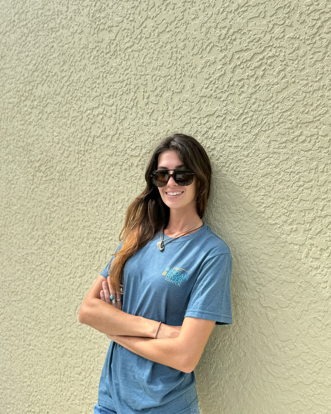 Respect the Locals T-Shirt - Steel Blue