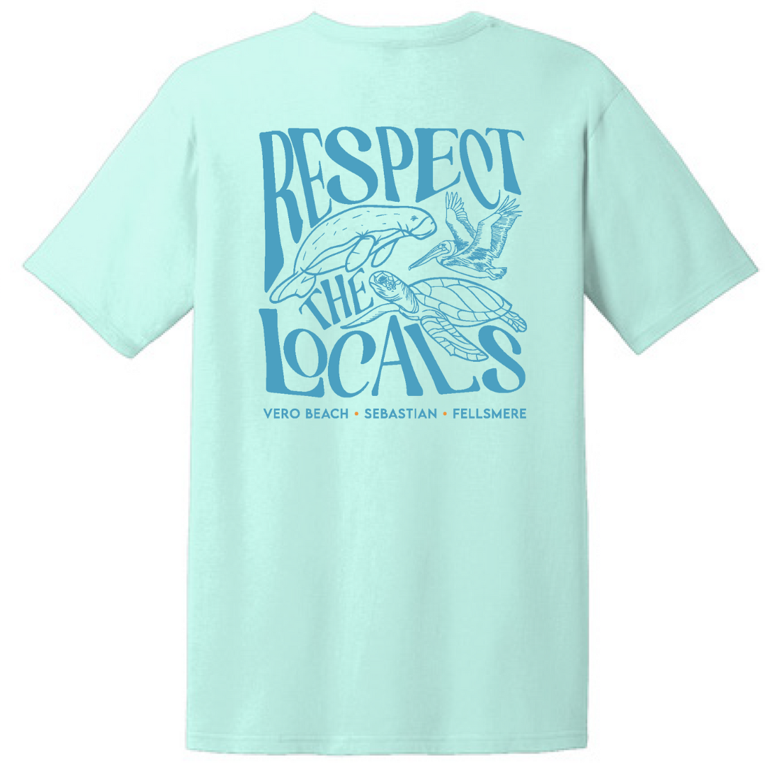 Respect the Locals T-Shirt - Teal Ice