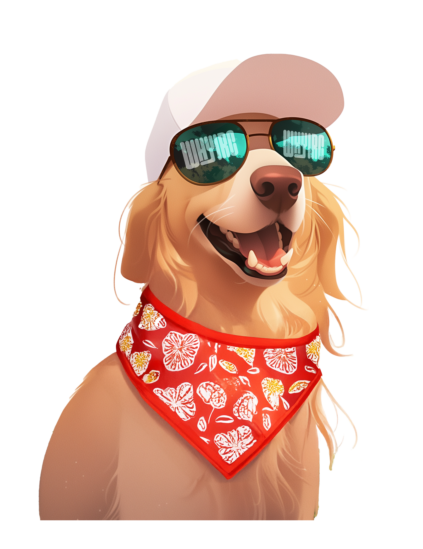 Cool Calvin: Golden Retriever Sticker