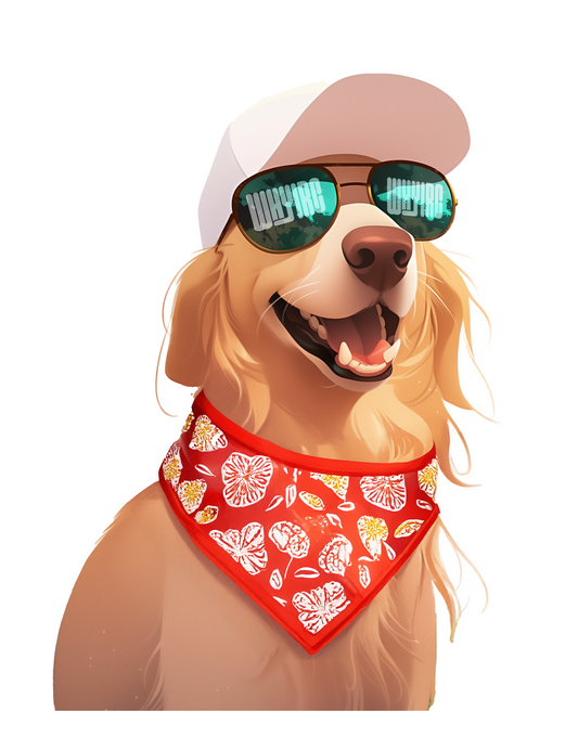Cool Calvin: Golden Retriever Sticker